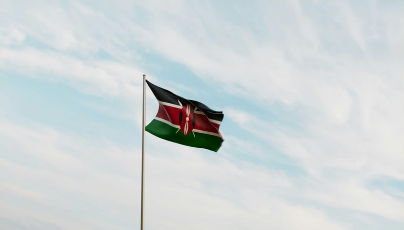 The flag of Kenya