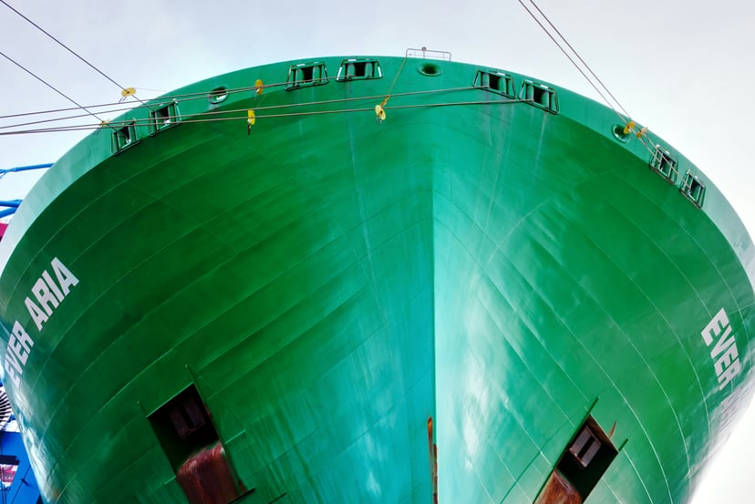 A green forecastle on a ship 