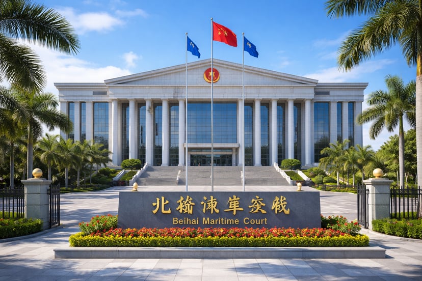 The exterior of Beihai Maritime Court in Beihai, China