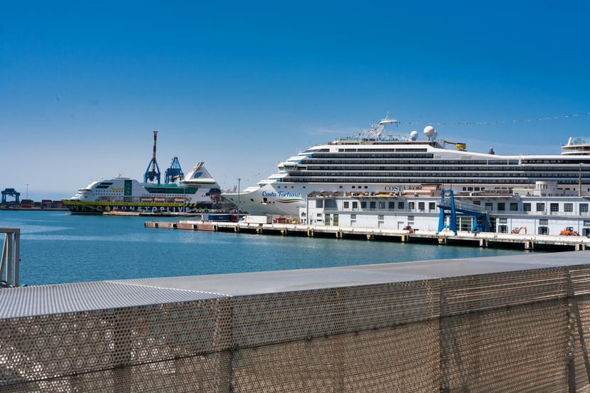 The Costa Fortuna cruise ship in Genoa