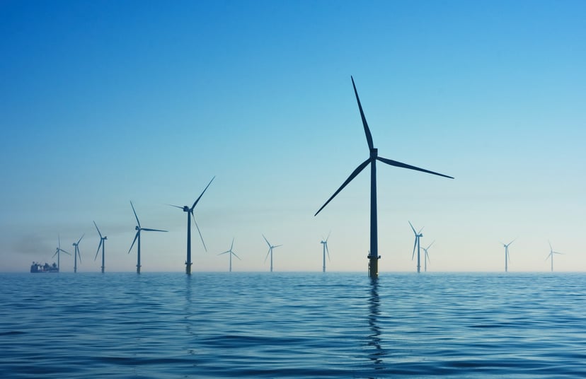 An offshore windfarm 