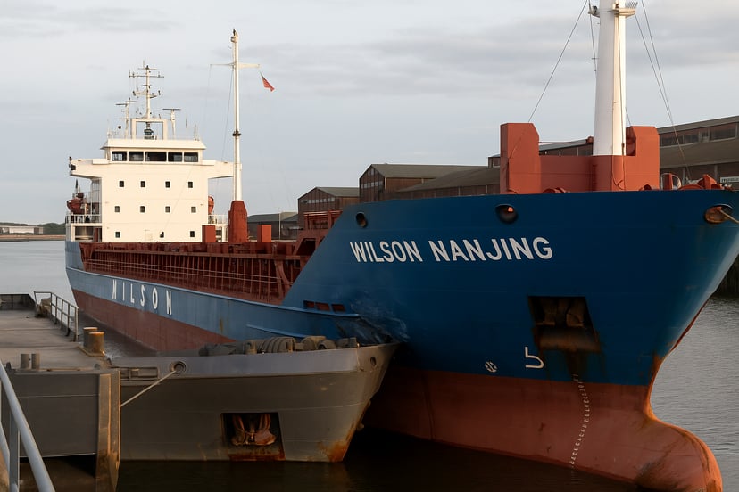 The Wilson Nanjing cargo ship in port