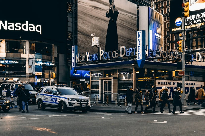 Nasdaq on a bill board in NYC