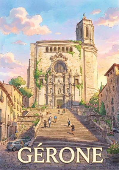 Poster Gérone - Affiche de voyage