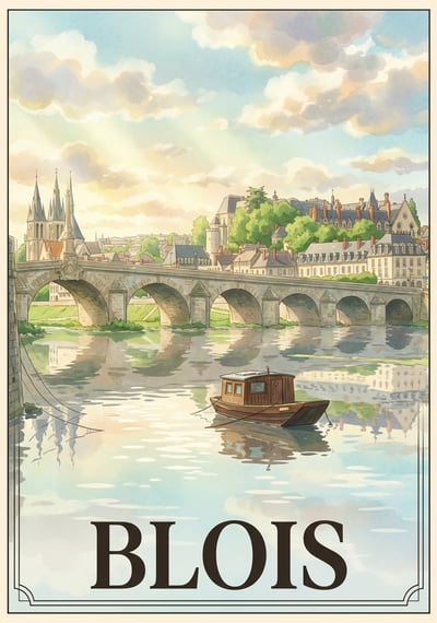 Poster Blois - Affiche de voyage