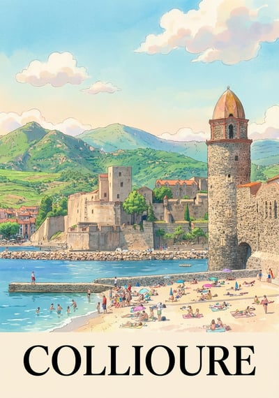 Poster Collioure - Affiche de voyage