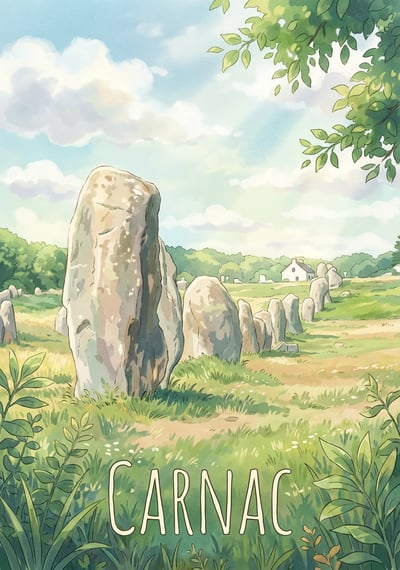Poster Carnac - Affiche de voyage