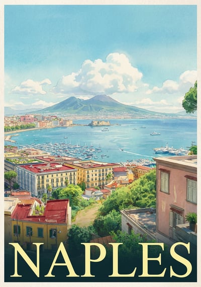 Poster Naples - Affiche de voyage