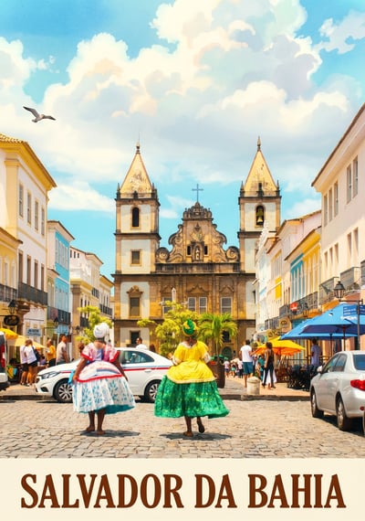 Poster Salvador da Bahia - Affiche de voyage