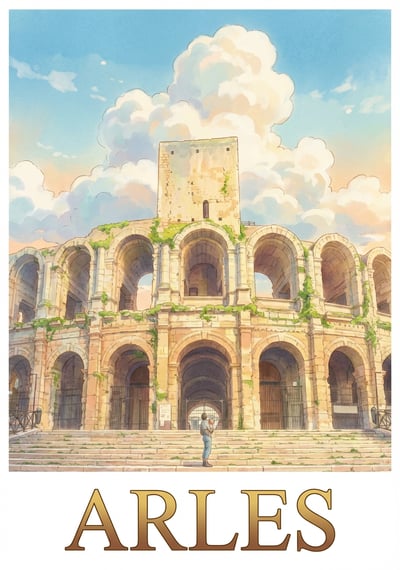 Poster Arles - Affiche de voyage