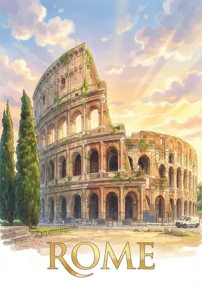 Poster Rome - Affiche de voyage