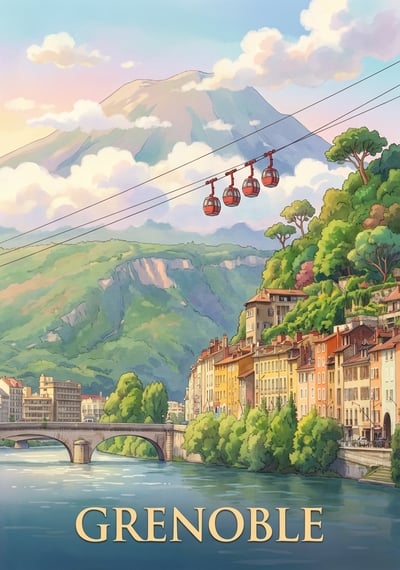 Poster Grenoble - Affiche de voyage