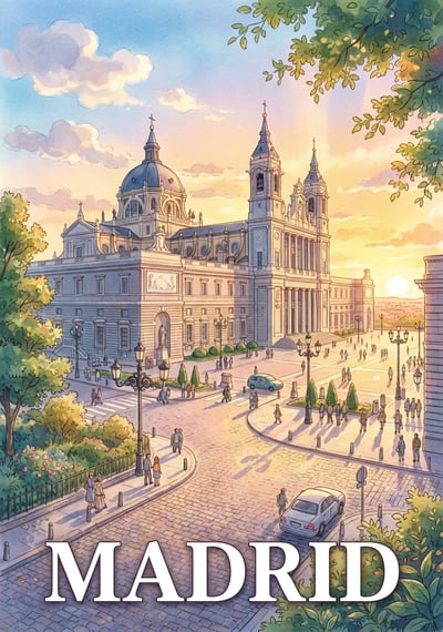 Poster Madrid - Affiche de voyage