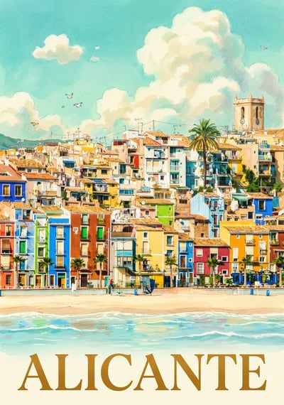 Poster Alicante - Affiche de voyage