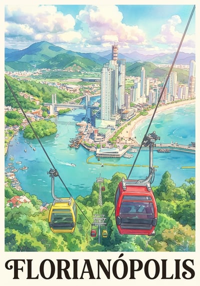 Poster Florianópolis - Affiche de voyage