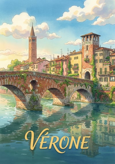 Poster Vérone - Affiche de voyage