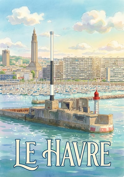 Poster Le Havre - Affiche de voyage