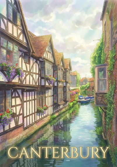 Poster Canterbury - Affiche de voyage