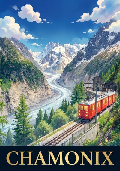 Poster Chamonix - Affiche de voyage