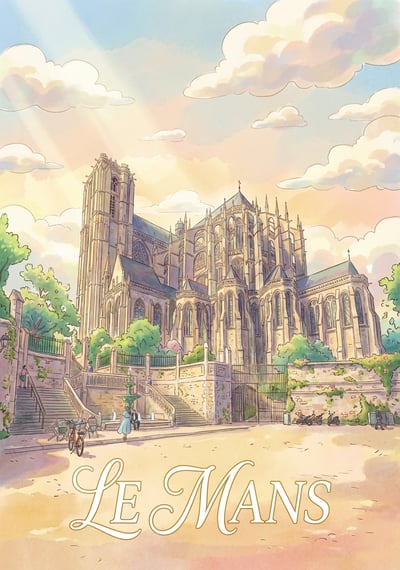 Poster Le Mans - Affiche de voyage