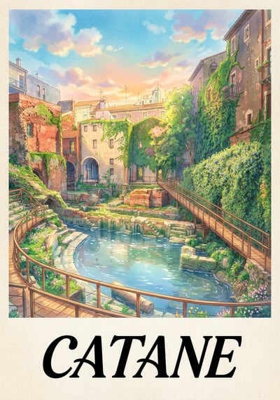 Poster Catane - Affiche de voyage