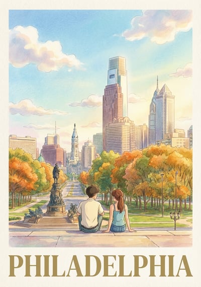 Poster Philadelphia - Affiche de voyage