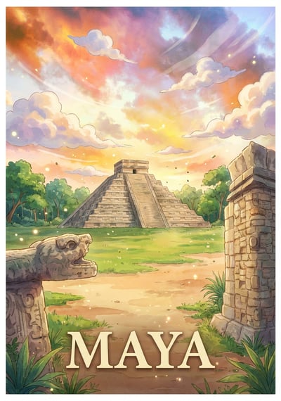 Poster Maya - Affiche de voyage