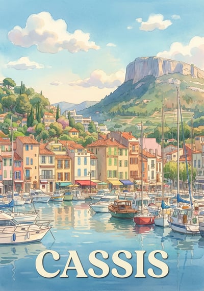 Poster Cassis - Affiche de voyage
