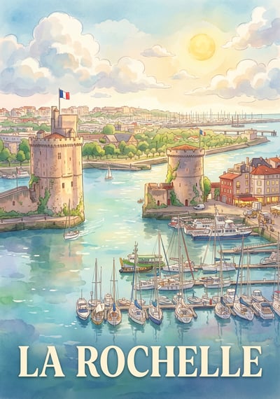 Poster La Rochelle - Affiche de voyage