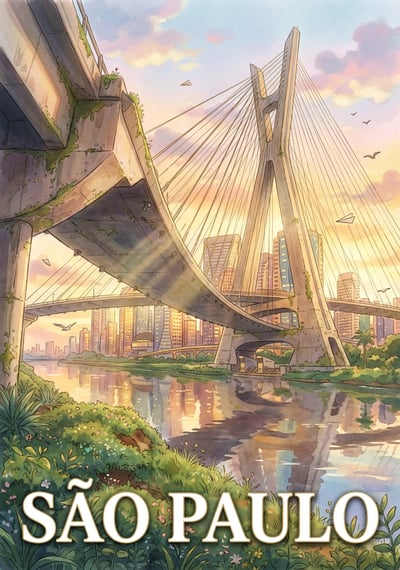 Poster São Paulo - Affiche de voyage