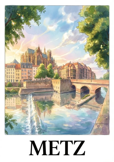 Poster Metz - Affiche de voyage