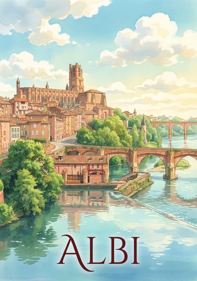 Poster Albi - Affiche de voyage
