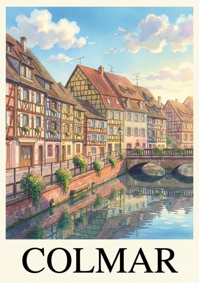 Poster Colmar - Affiche de voyage