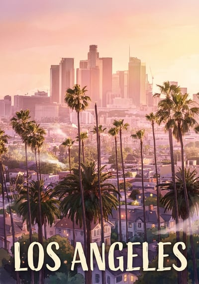 Poster Los Angeles - Affiche de voyage