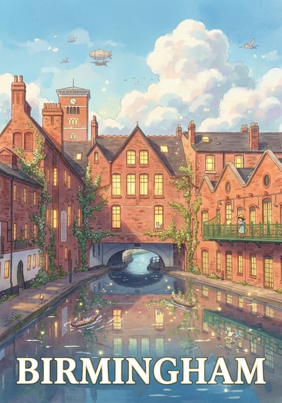 Poster Birmingham - Affiche de voyage