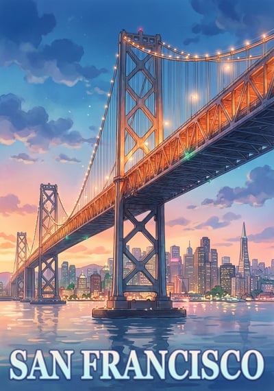 Poster San Francisco - Affiche de voyage