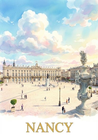 Poster Nancy - Affiche de voyage