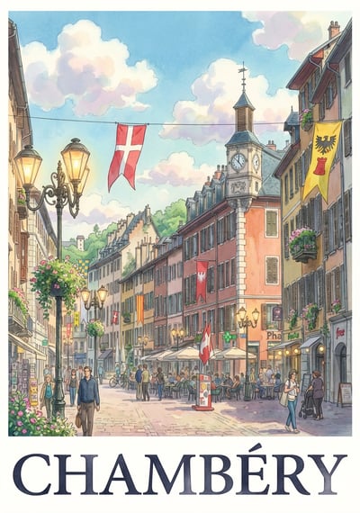 Poster Chambéry - Affiche de voyage