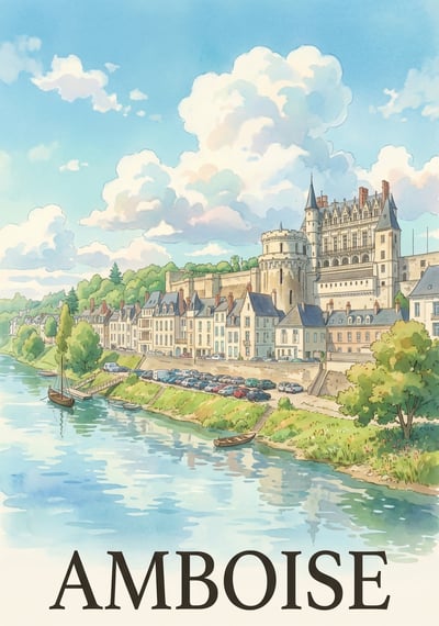 Poster Amboise - Affiche de voyage