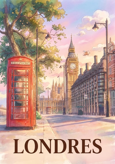 Poster Londres - Affiche de voyage