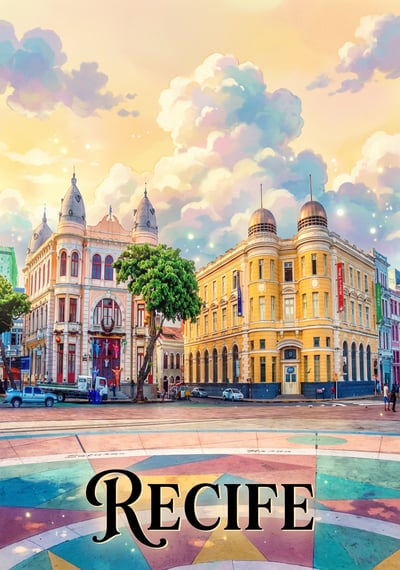 Poster Recife - Affiche de voyage
