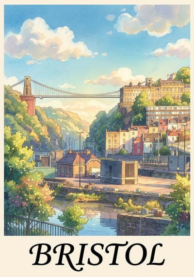 Poster Bristol - Affiche de voyage