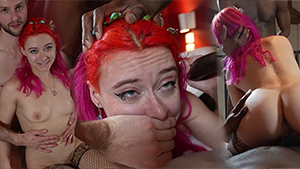 Our friend Maxime Horns Caught Us Fucking His Girlfriend Noochka as soon as she wakes up!!!