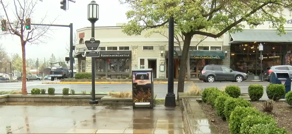 Solar-Powered Trash Can Ashland oregon