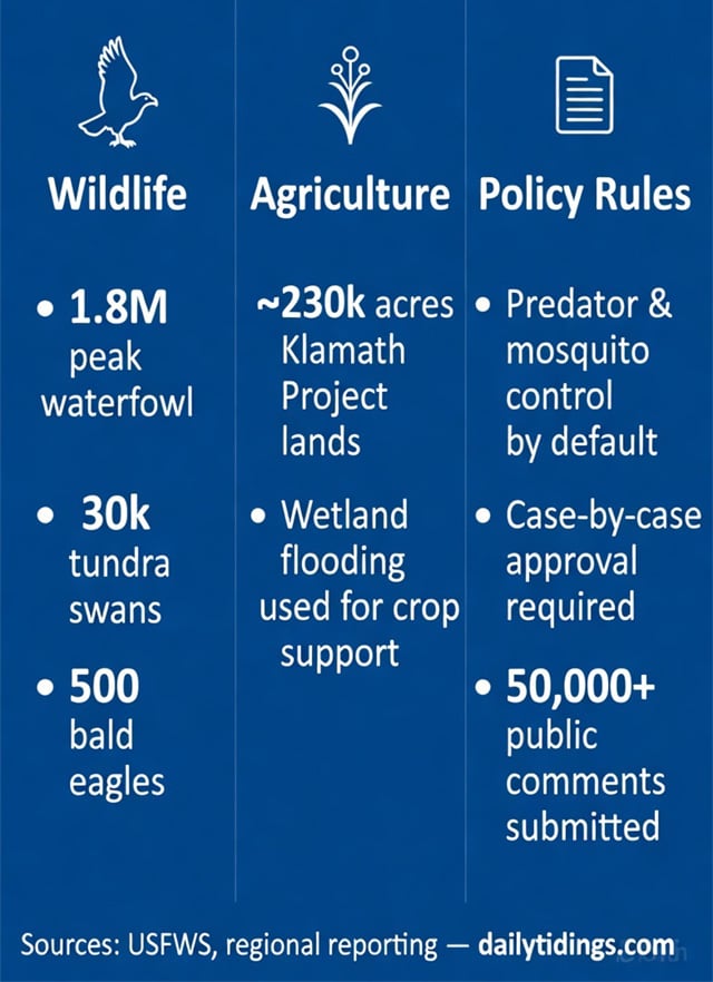 Klamath Basin: Wildlife, Agriculture & Policy Infographic - Dailytidings.com