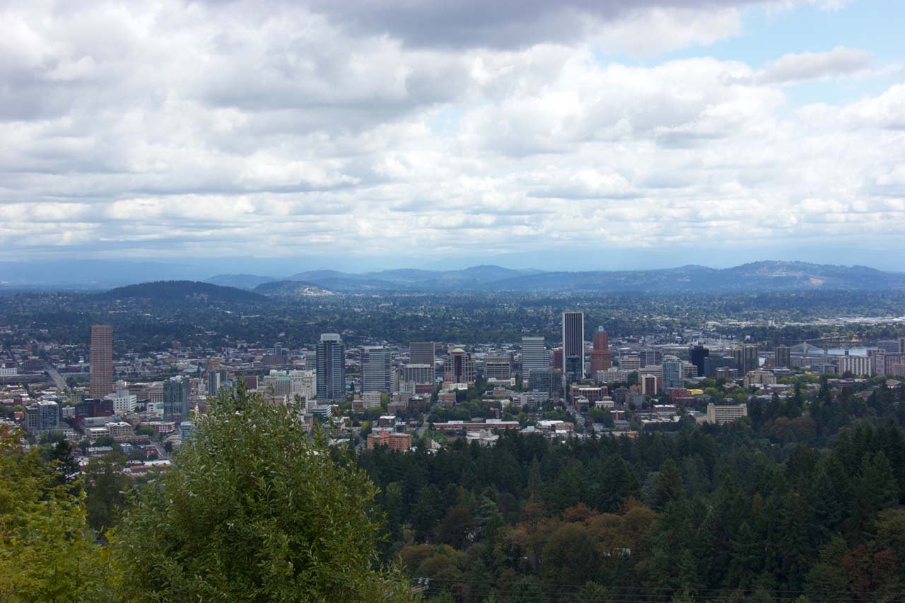 Portland View from Pittock Mansion in Forest Park