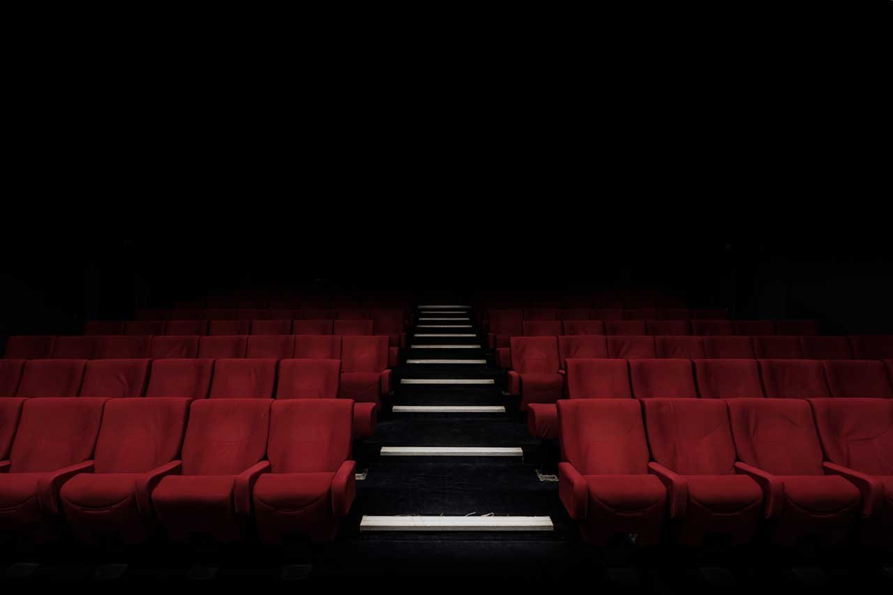 Dark and Scary Movie theater stage