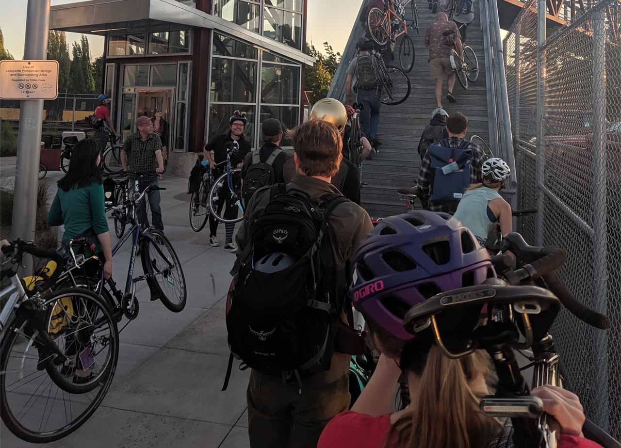 Bike Bridge in Portland Oregon