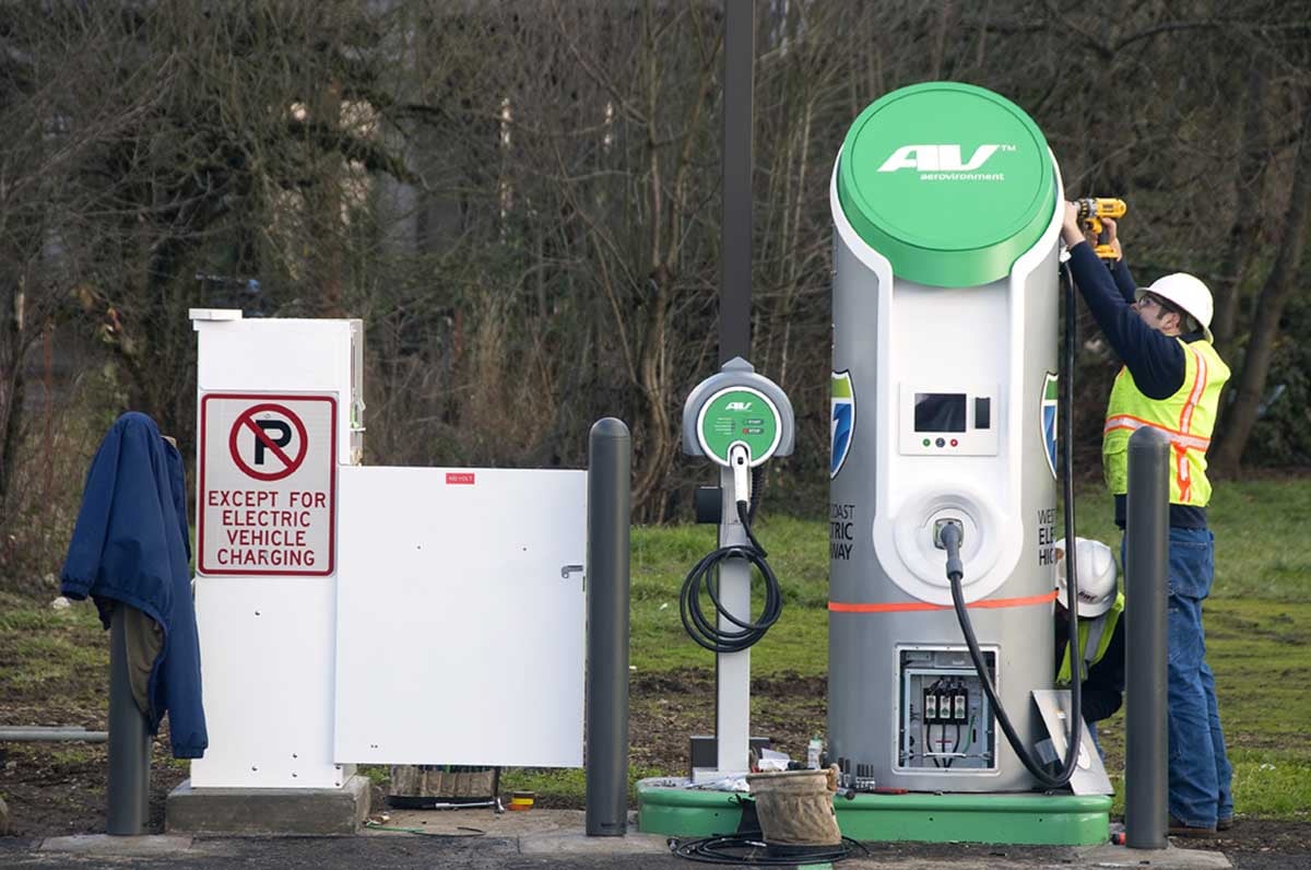 EV charging station, Cottage Grove, Oregon