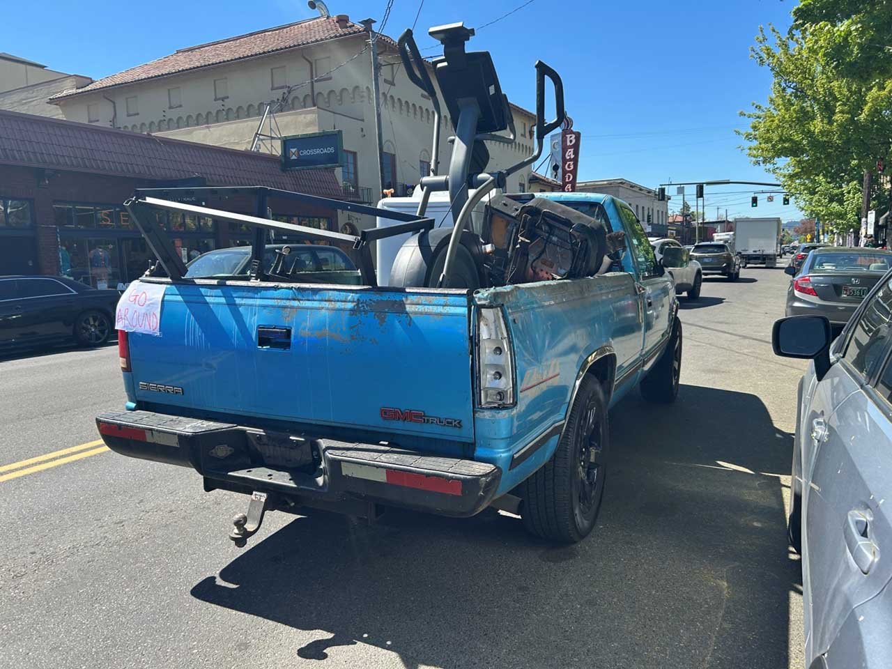 Suspect truck rear